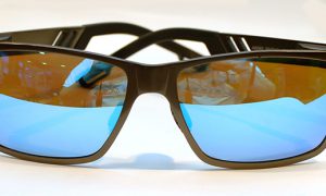 SANFORD Pilotenbrille Grau/Schwarz Blau verspiegelte Gläser A6560 60/13-134